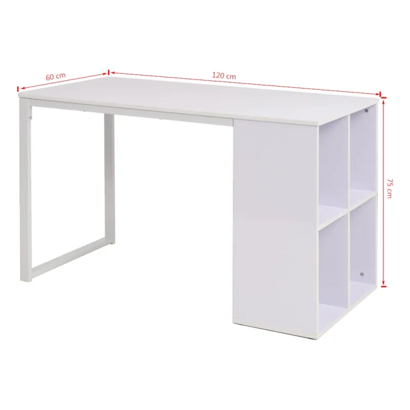Rašomasis stalas, 120x60x75cm, baltas