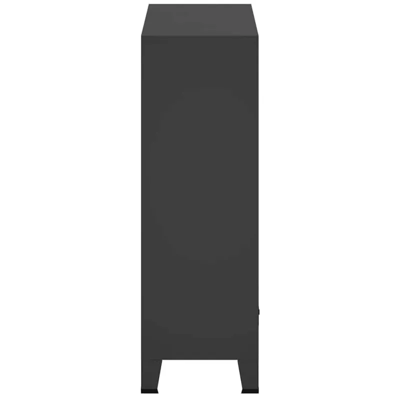 Drabužių spinta, metalas, industrinio st., 67x35x107cm, juoda