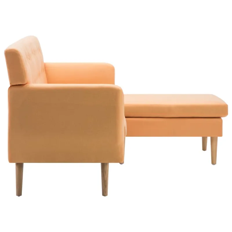 L-formos sofa, aud. apmušal., 171,5x138x81,5cm, oranžinė