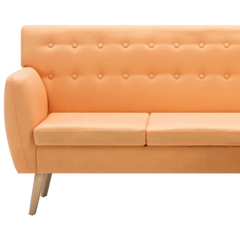 L-formos sofa, aud. apmušal., 171,5x138x81,5cm, oranžinė
