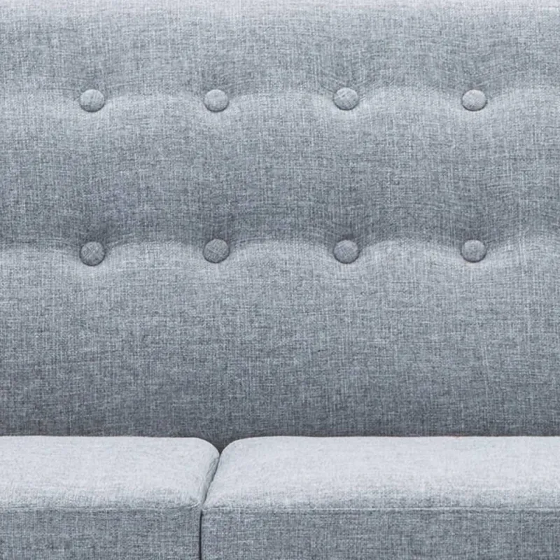 L-formos sofa, aud. apmušal., 171,5x138x81,5cm, šviesiai pilka