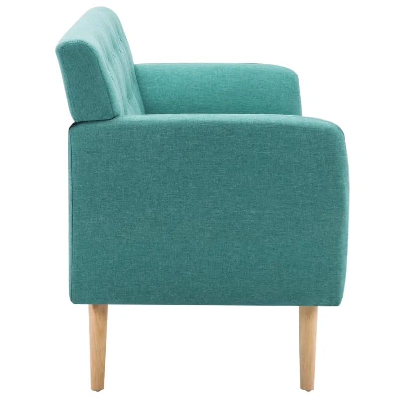 Trivietė sofa, audinio apmušalas, 172x70x82cm, žalia