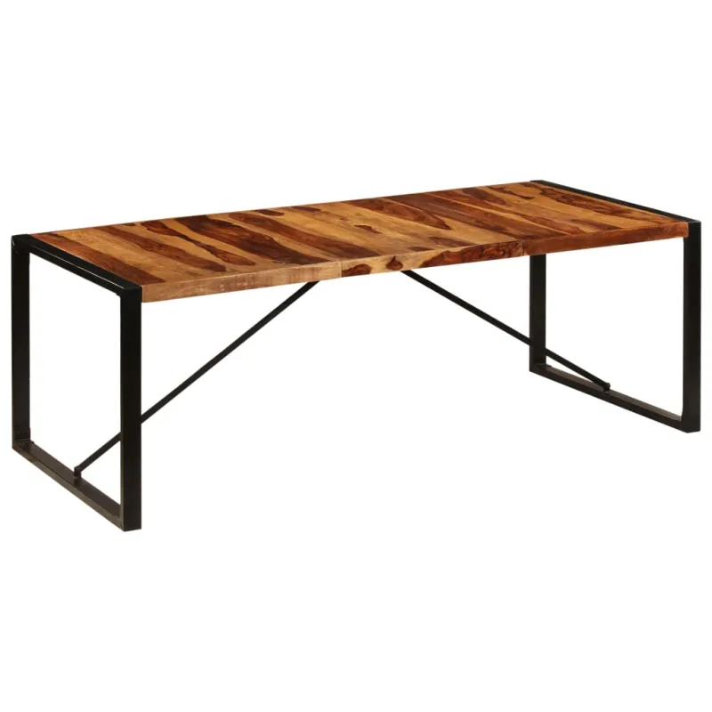 Valgomojo stalas, 220x100x75cm, rausv. dalb. medienos masyvas