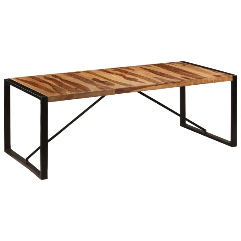 Valgomojo stalas, 220x100x75cm, rausv. dalb. medienos masyvas