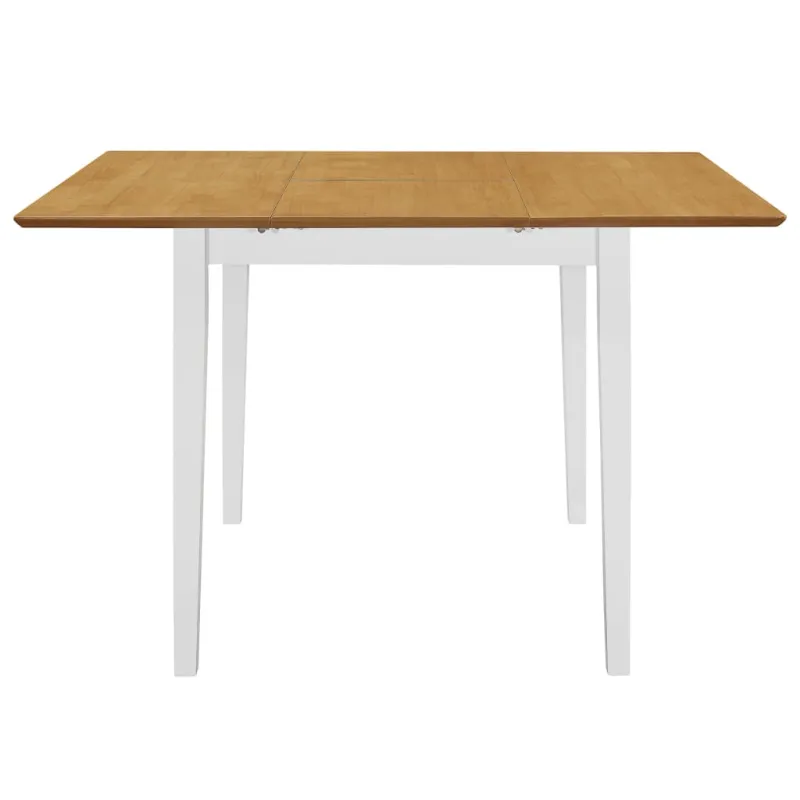 Išskleidž. valg. stalas, baltas, (80x120)x80x74 cm, MDF