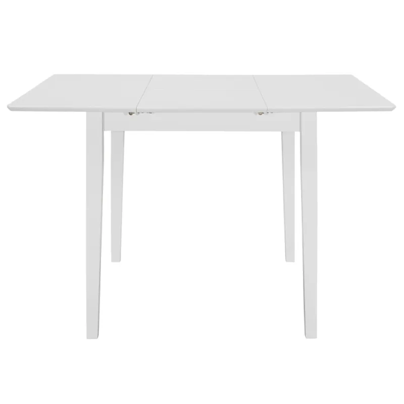 Išskleidž. valg. stalas, baltas, (80x120)x80x74 cm, MDF