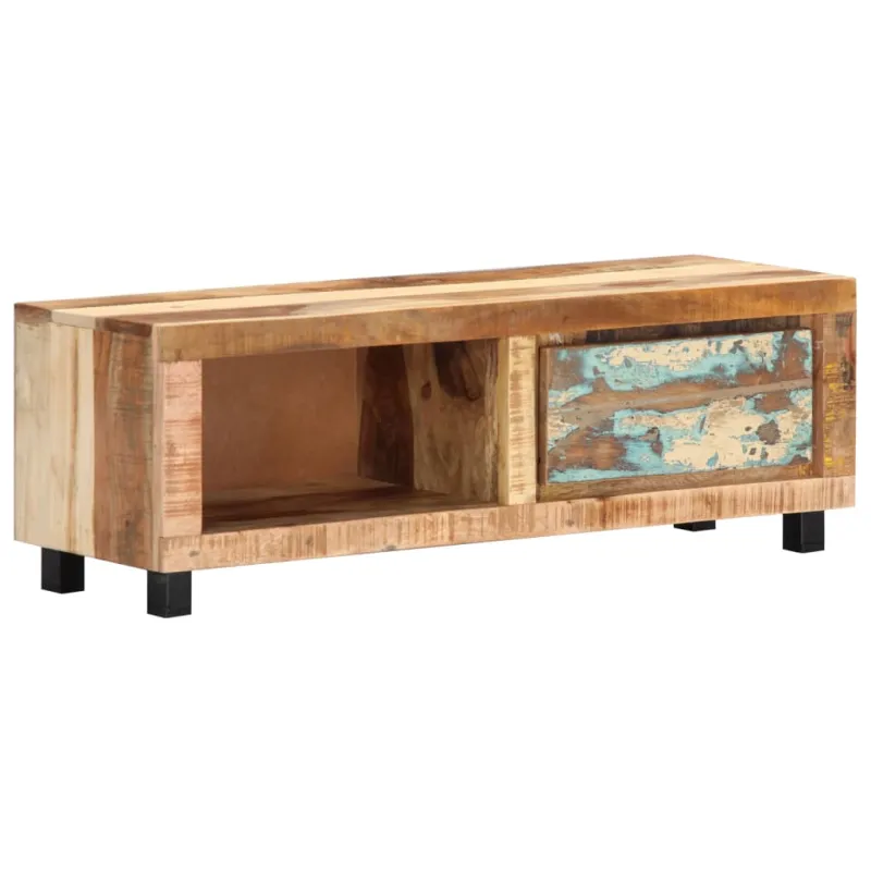 TV spintelė, 100x30x33cm, perdirbtos medienos masyvas