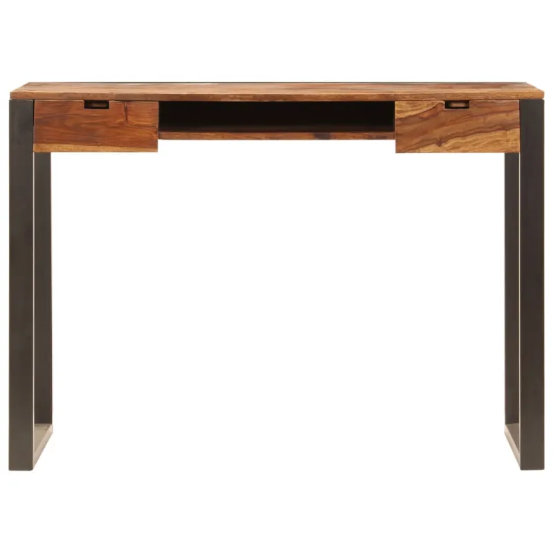 Rašomasis stalas, 110x55x78cm, rausv. dalb. med. mas. ir plien.