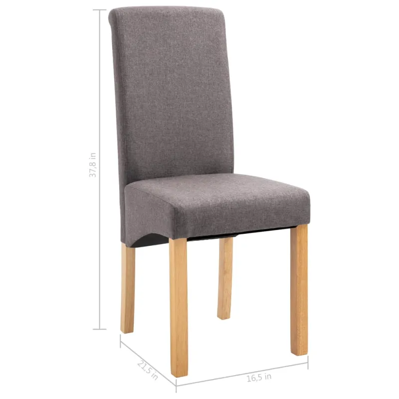 Valgomojo kėdės, 4vnt., taupe spalvos, audinys