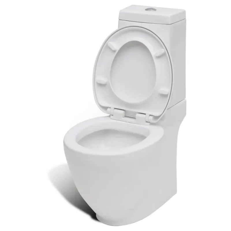 Tualeto ir bidė komplektas, pastatomas, baltas, keramika
