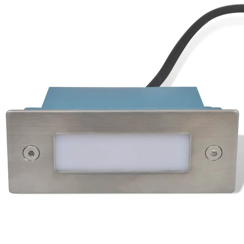 Įleidžiami laiptų pakopų LED šviestuvai, 6vnt., 44x111x56mm