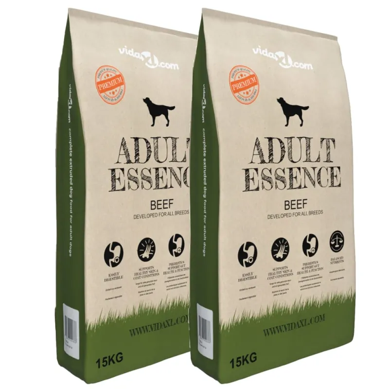 Sausas maistas šunims, Adult Essence Beef, 2vnt., 30kg