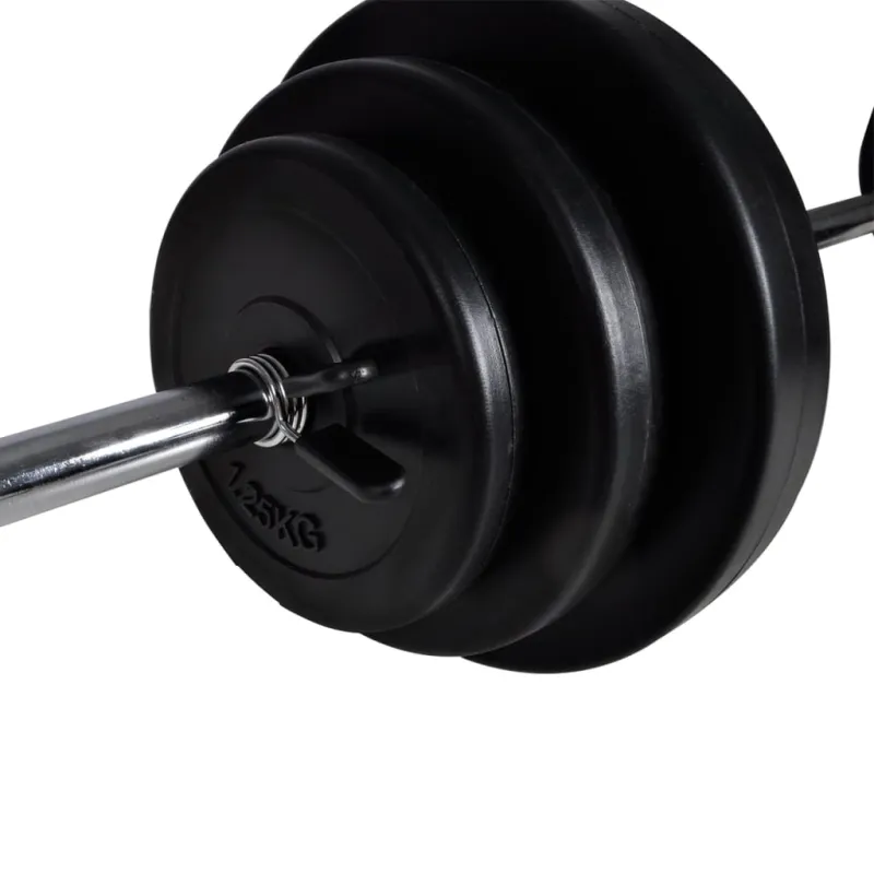 Štangos-pritūpimų stovas su štanga ir hantelių rinkiniu, 30,5kg