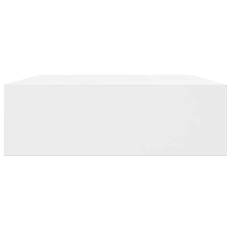 Pakabin. sien. lentynos su stalčiais, 2vnt., baltos, 48cm