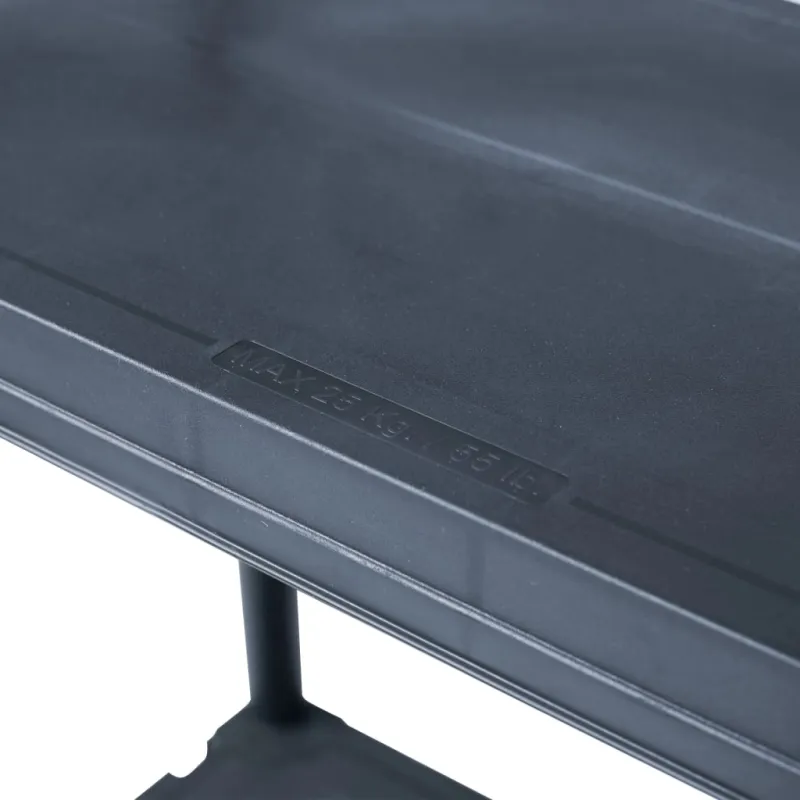 Sandėliavimo lentynos, 5vnt., juodos, 60x30x138cm, plastikas