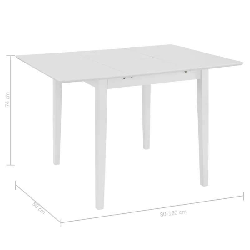 Valgomojo baldų komplektas, 3d., baltos sp., MDF