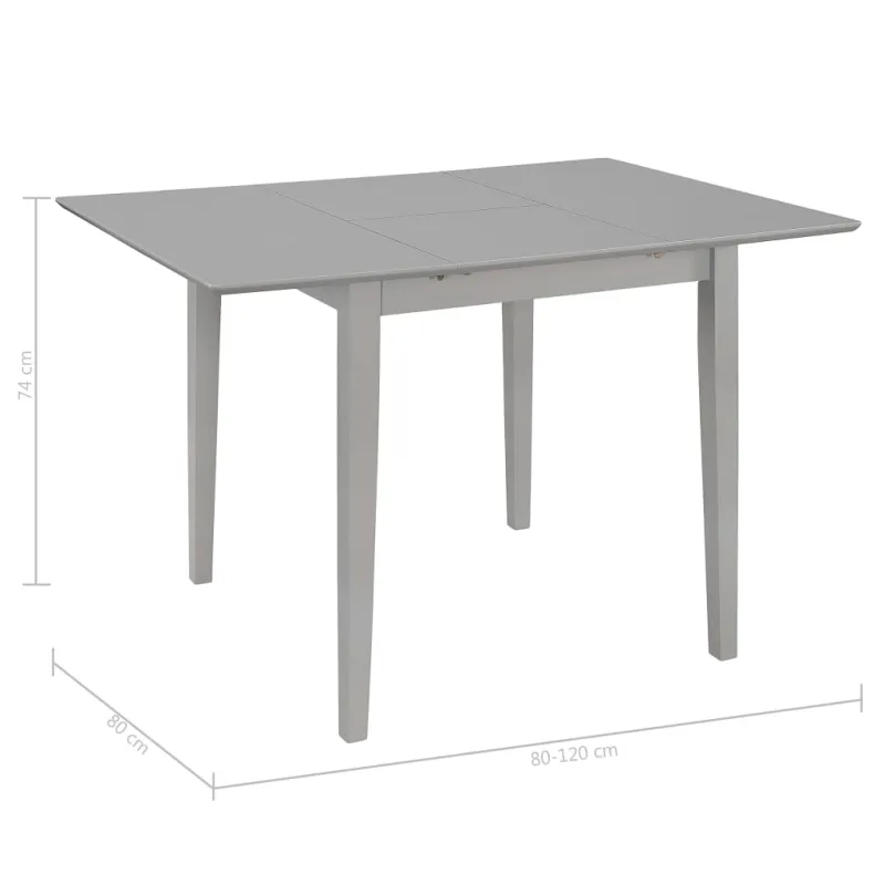 Valgomojo baldų komplektas, 3d., pilkos sp., MDF
