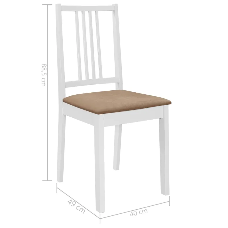 Valgomojo baldų komplektas, 5d., baltos sp., MDF