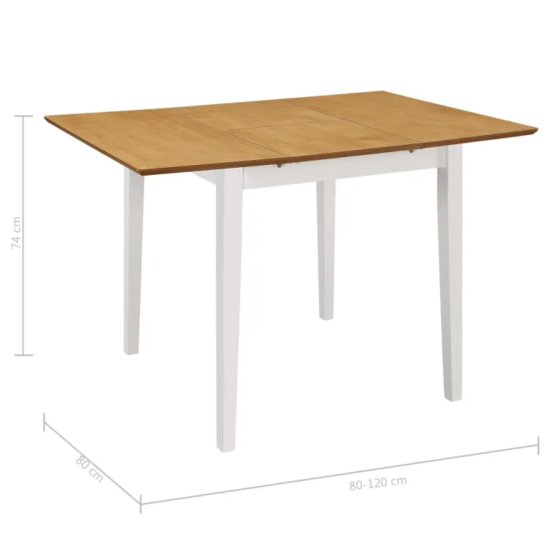 Valgomojo baldų komplektas, 3d., baltos sp., MDF