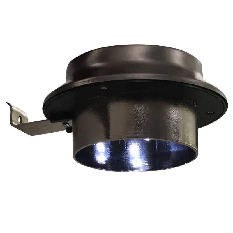 Saul. en. įkr. LED lauko švies., 12vnt., balt. sp., 12cm, apv.