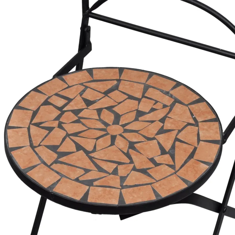 Bistrokalustekokoonpano, 3D, terrakotta, keraamiset laatat
