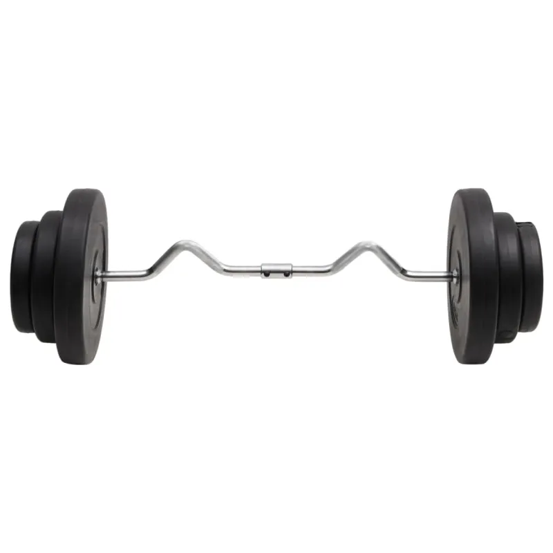 Lenkta štanga su svoriais, 60kg