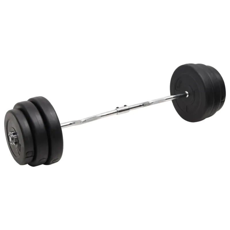 Lenkta štanga su svoriais, 90kg