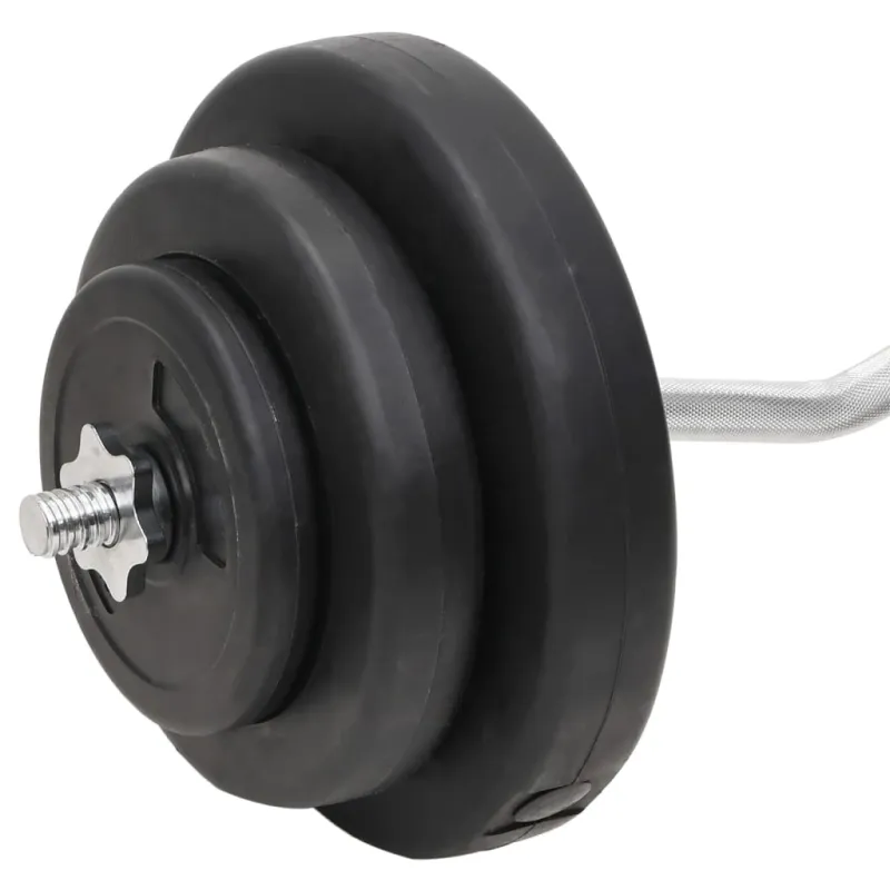 Štanga ir svarmenys su svoriais, 60kg