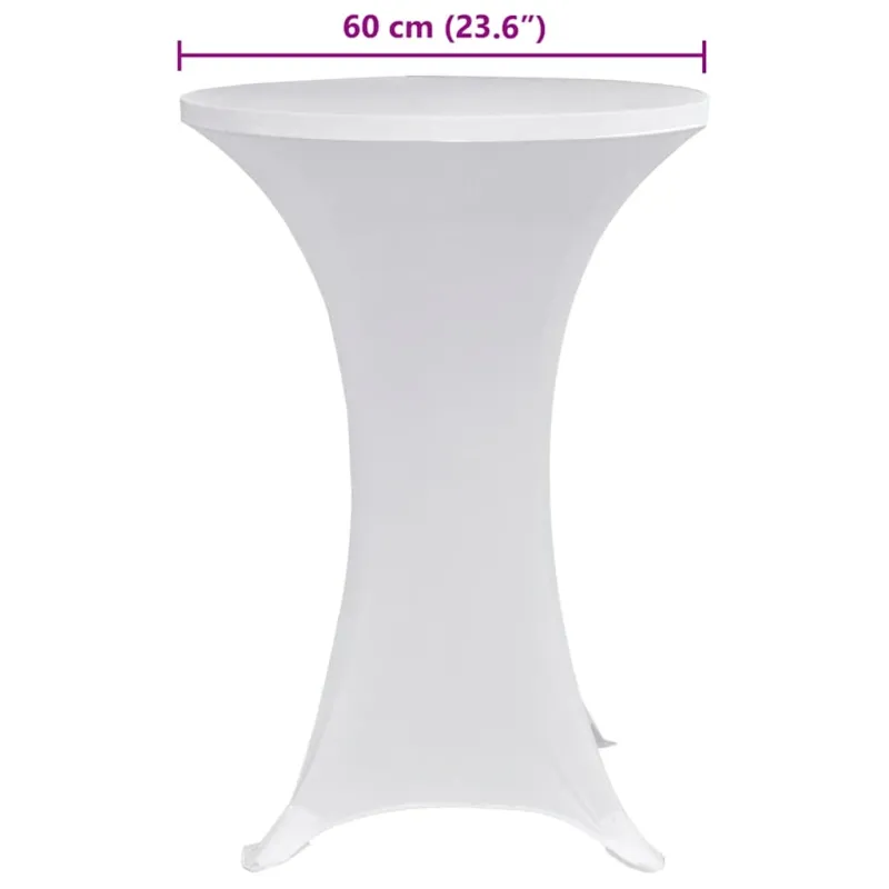 Staltiesės baro stal., 4vnt., baltos sp., 70cm skersm., įtemp.