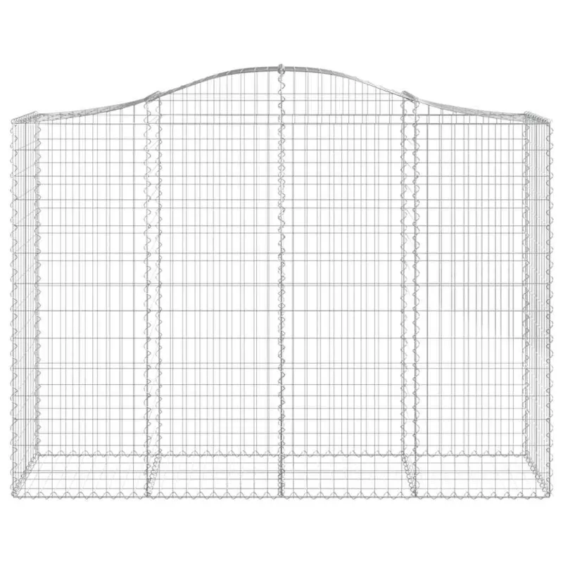 Išlenkti gabiono krepšiai, 12vnt., 200x50x140/160cm, geležis