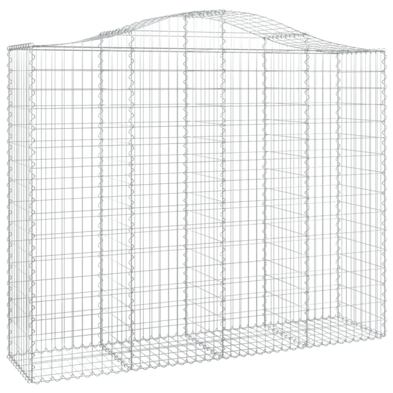 Išlenkti gabiono krepšiai, 3vnt., 200x50x160/180cm, geležis