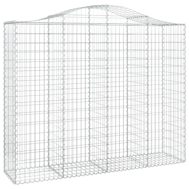Išlenkti gabiono krepšiai, 12vnt., 200x50x160/180cm, geležis