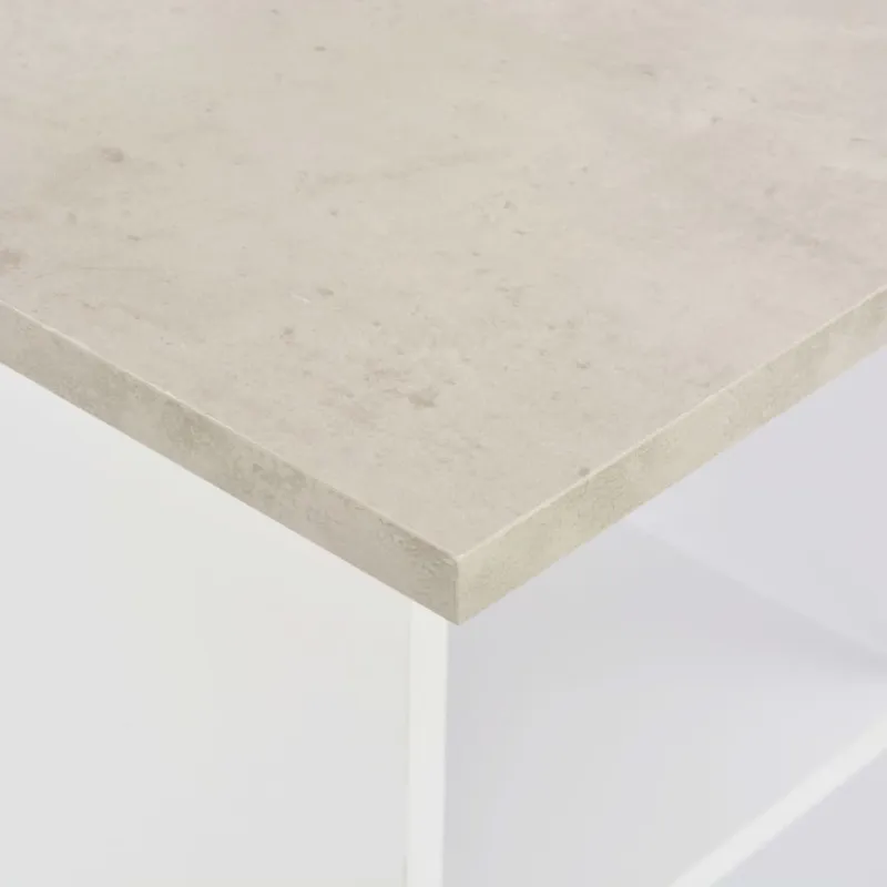 Baro stalas, balta ir betono, 60x60x110cm