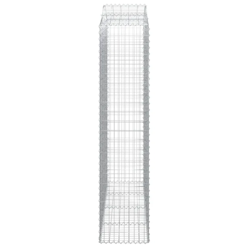 Išlenkti gabiono krepšiai, 2vnt., 200x50x220/240cm, geležis