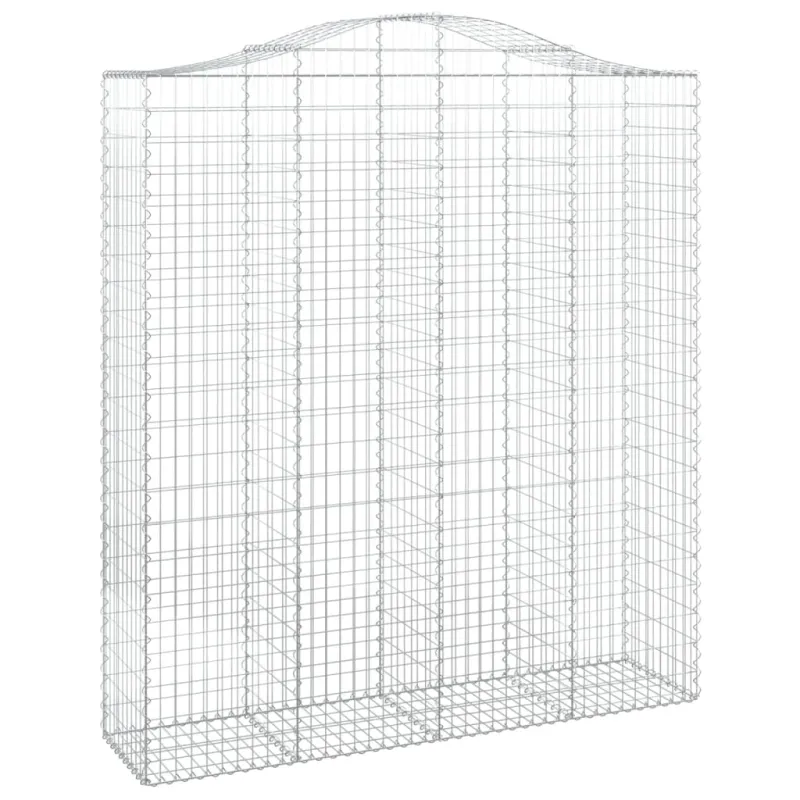 Išlenkti gabiono krepšiai, 4vnt., 200x50x220/240cm, geležis
