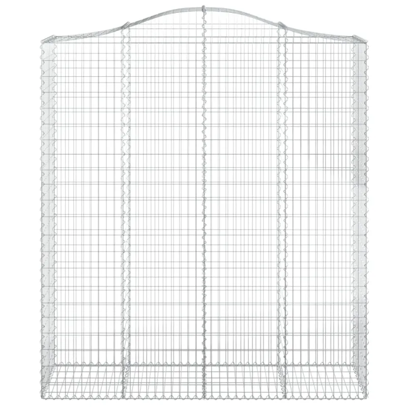 Išlenkti gabiono krepšiai, 4vnt., 200x50x220/240cm, geležis