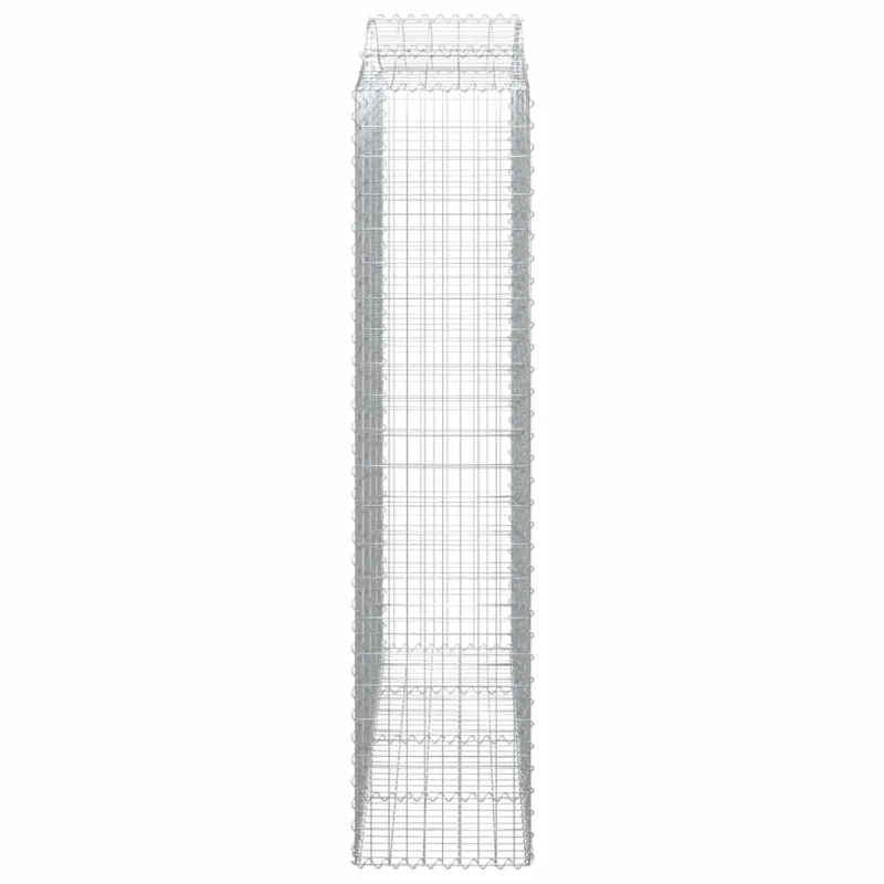 Išlenkti gabiono krepšiai, 7vnt., 200x50x220/240cm, geležis