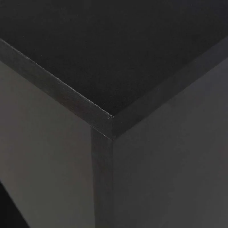 Baro stalas su judinama lentyna, juodas, 138x39x110cm