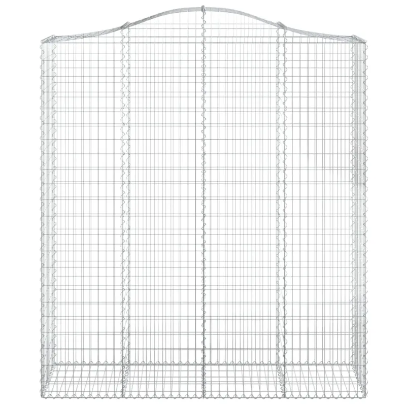 Išlenkti gabiono krepšiai, 9vnt., 200x50x220/240cm, geležis
