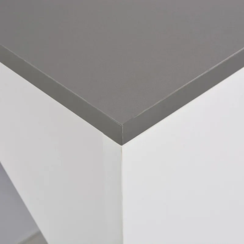 Baro stalas su spintele, baltas, 115x59x200cm