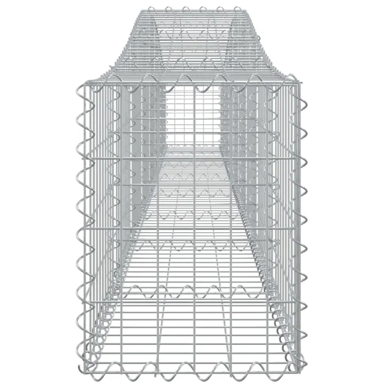 Išlenkti gabiono krepšiai, 20vnt., 400x30x40/60cm, geležis