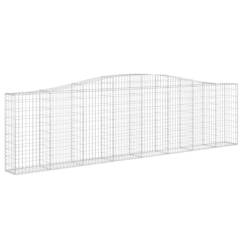 Išlenkti gabiono krepšiai, 20vnt., 400x30x100/120cm, geležis