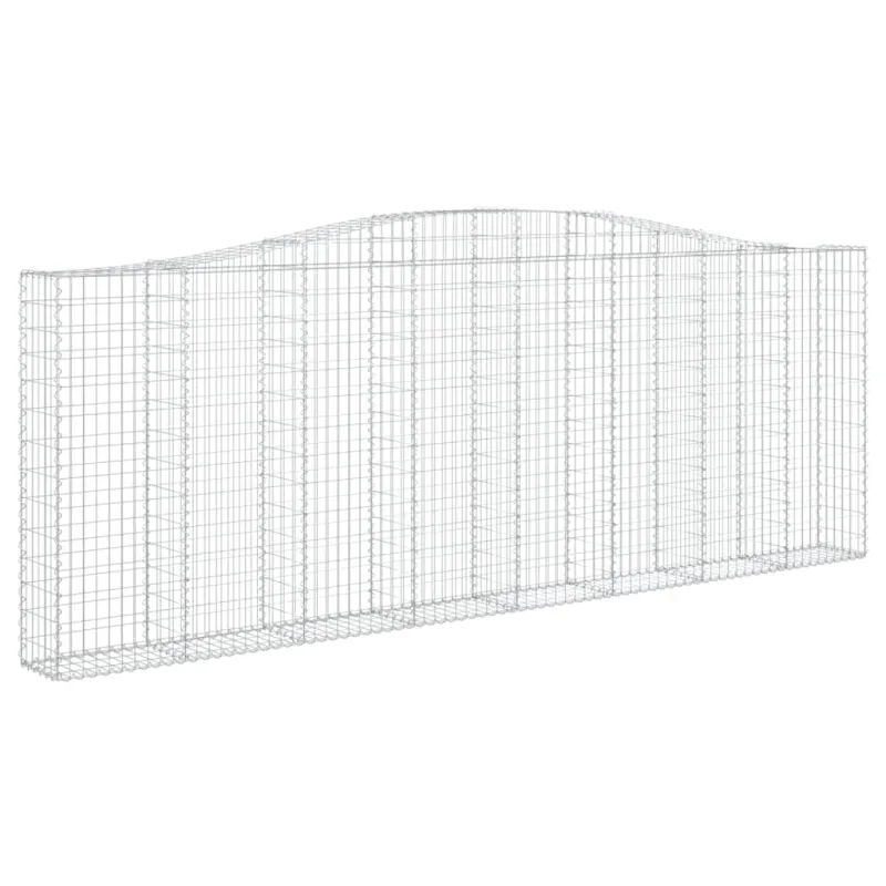 Išlenkti gabiono krepšiai, 6vnt., 400x30x140/160cm, geležis