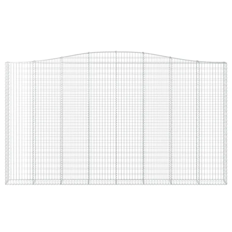 Išlenkti gabiono krepšiai, 2vnt., 400x30x220/240cm, geležis