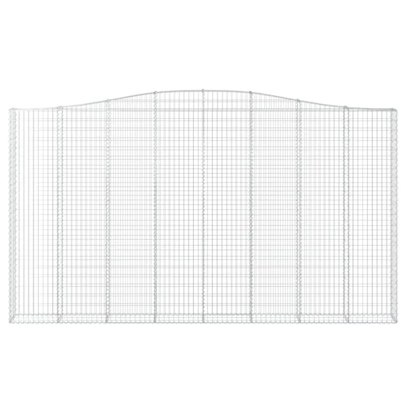 Išlenkti gabiono krepšiai, 3vnt., 400x30x220/240cm, geležis