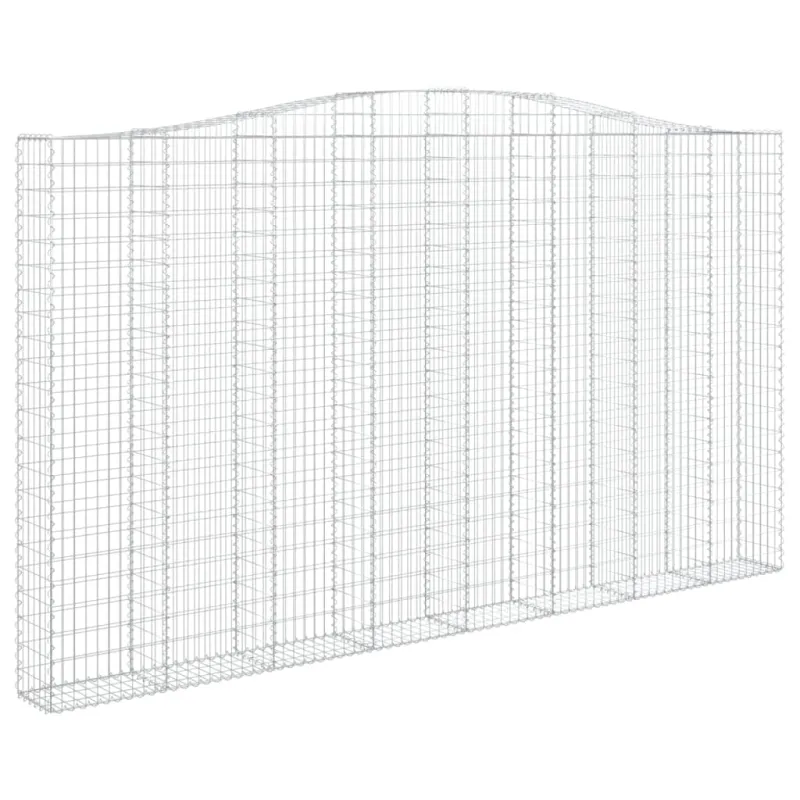 Išlenkti gabiono krepšiai, 6vnt., 400x30x220/240cm, geležis