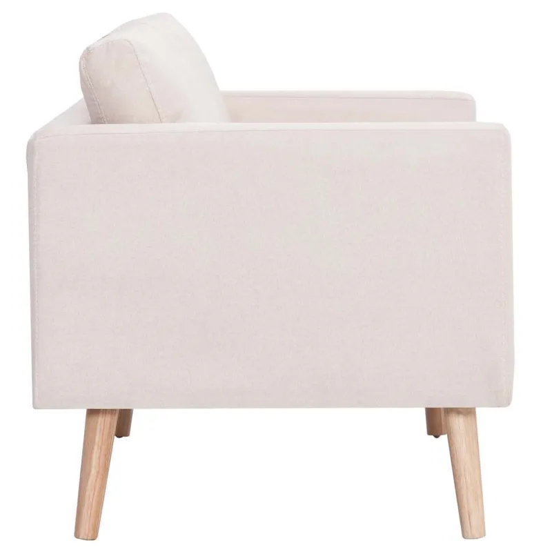 Dvivietė sofa, kreminės spalvos, audinys