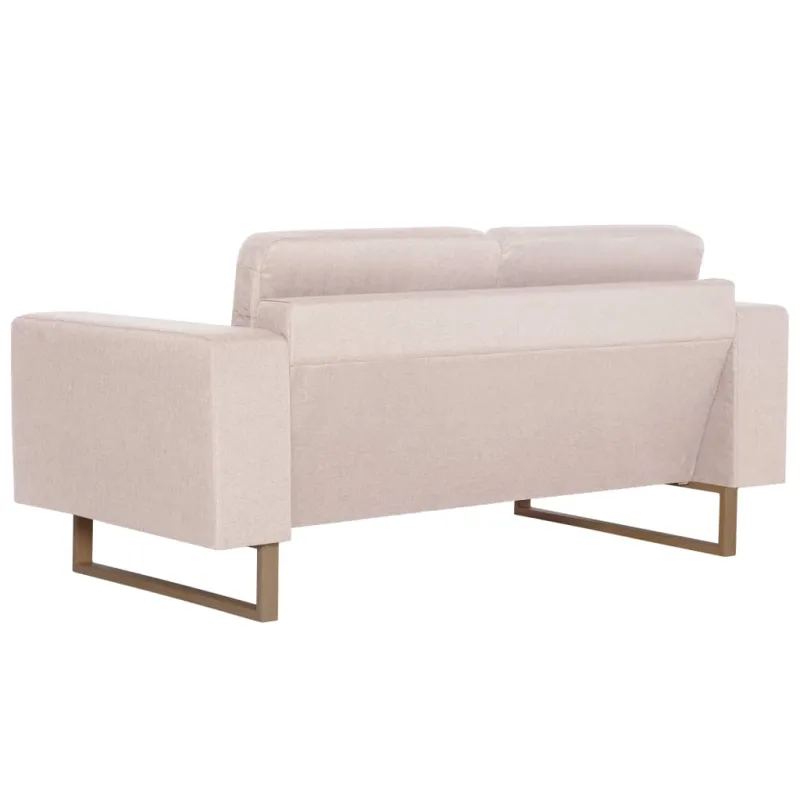 Dvivietė sofa, kreminės spalvos, audinys
