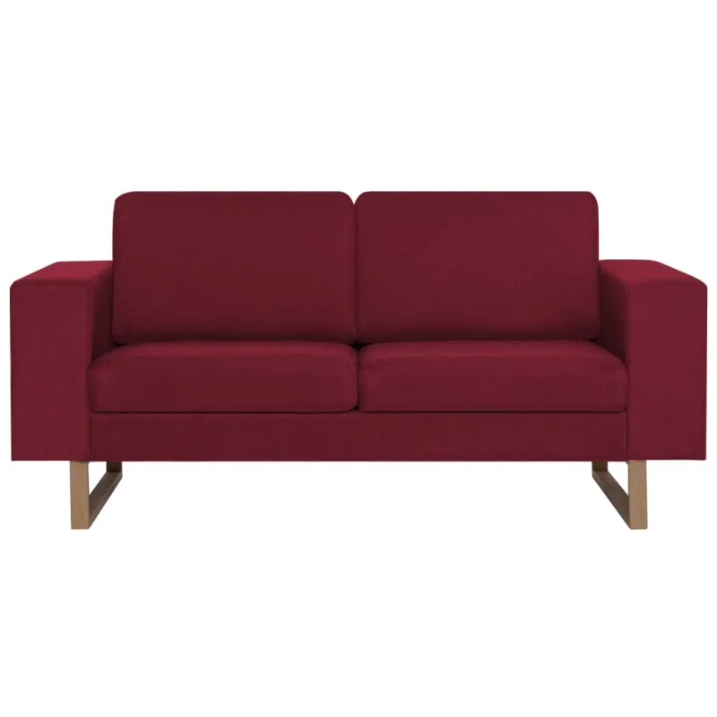 Dvivietė sofa, vyno raudonos spalvos, audinys