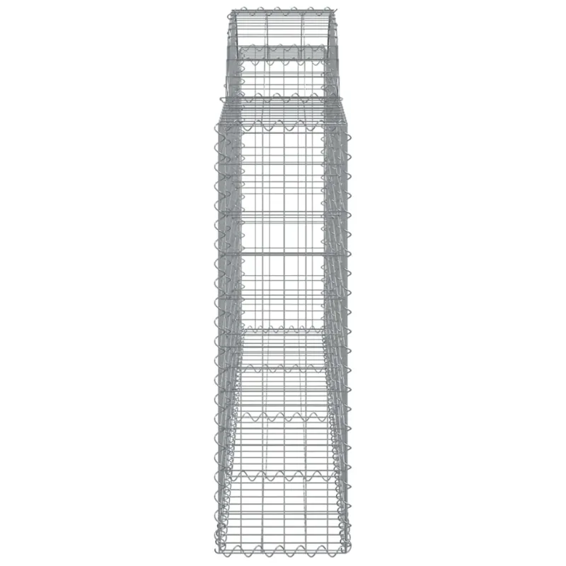 Išlenkti gabiono krepšiai, 9vnt., 200x30x100/120cm, geležis